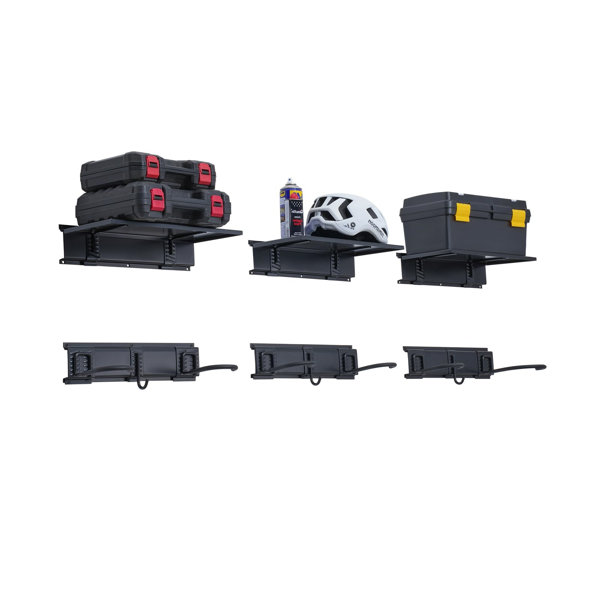 Latitude Run® Bike Storage Rack 6Bike Capacity with Helmet Hooks and